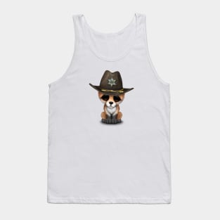 Cute Baby Fox Cub Sheriff Tank Top